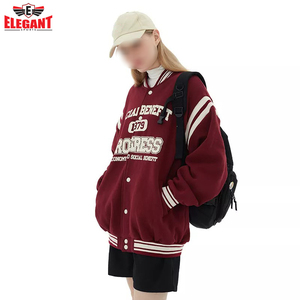 Polaire Baseball varsity Jacket multi Couleurs Polaire Coton Tissu Hommes Porter Varsity Jacket par ELEGANT SPORTS - Product Image 3