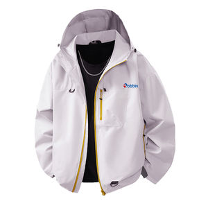 Veste de montagne pour homme respirante personnalisée, best-seller, coupe-vent, imperméable, printemps automne, simple couche, col à capuche - Product Image 5