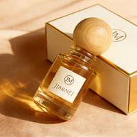 Botol Parfum Silinder Kontemporer Berkualitas Tinggi OEM 50ml Desain Dasar Tebal Botol Parfum Kosmetik Kaca Kosong 100ml