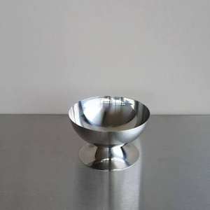 Bol de service en métal artisanal moderne en acier inoxydable pour desserts et glaces, pour hôtels, décoration intérieure, alimentaire, option de logo personnalisé - Product Image 3