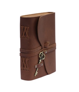 Chìa Khóa Da Tạp Chí làm bằng tay cổ điển deckle cạnh Giấy grimoire Tạp Chí rác Giáng sinh Quà Tặng 200 trang du lịch ràng buộc máy tính xách tay - Product Image 6