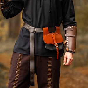 Pochette médiévale en cuir pleine fleur pour costume avec éléments de conception historiques, idéale pour les jeux de rôle et les événements Viking LARP - Product Image 6