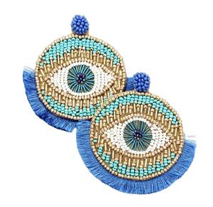 Boucles d'oreilles brodées de fleurs faites à la main, tendance et élégantes, nouveau design de luxe en provenance d'Inde - Product Image 4