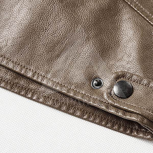 2025 Haute Qualité Véritable En Prix De Gros Couleurs Personnalisées En Gros Vestes En Cuir Dernier Style Hommes Veste En Cuir - Product Image 5