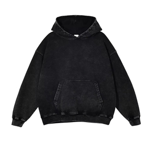Pull à capuche lavé Drop Shoulder Heavy Weight Puff Print Hoodies pour une haute qualité - Product Image 6