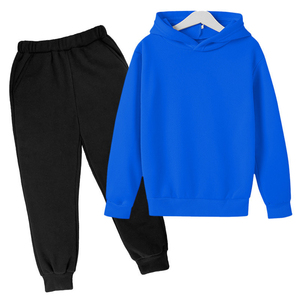 OEM personnalisé de haute qualité ensemble de deux pièces à capuche décontracté motif solide garçons survêtements vêtements en polaire de haute qualité 2026 - Product Image 6