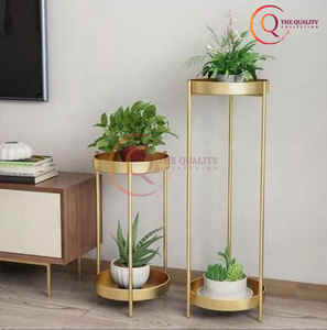 Perfect for windowsills or shelves, they blend nature and luxe <b>gold</b> planters artificial greens modern elegance to your home - Product Image 2