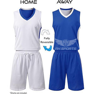 Camisetas de baloncesto reversibles para niños jóvenes, uniformes de equipo atlético de poliéster personalizados, conjuntos deportivos transpirables de rendimiento en blanco - Product Image 4