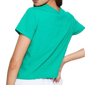 T-shirt court de haute qualité pour femmes grandes tailles, respirant, fabriqué en BS, avec impression de logo personnalisé, OEM 2026 - Product Image 6