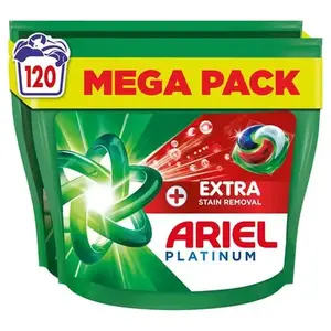 Cápsulas de detergente líquido para ropa Ariel All-in-One Platinum PODS, 120 lavados (60 x 2) para entrega rápida - Product Image 5