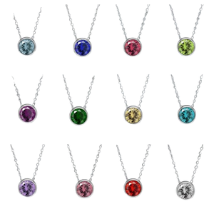 Gold Vermeil Round Colorful Pink Quartz <b>Birthstone</b> <b>Necklace</b> - 925 <b>Silver</b> Gemstone Charms <b>Necklace</b> - Wholesale Jewelry - Product Image 2