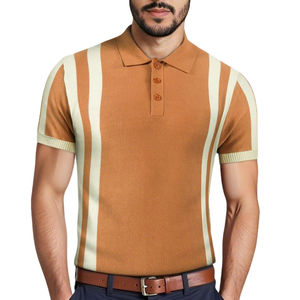 เสื้อโปโลแขนสั้นแบบเรียบง่ายสำหรับขายส่ง OEM คุณภาพสูง ปักโลโก้ตามสั่ง เสื้อโปโลผู้ชาย ผ้าฝ้าย 100% - Product Image 2