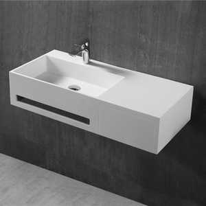 Tủ Đá Nhân Tạo Bồn Rửa Treo Tường Bề Mặt Rắn Bồn Rửa Trang Điểm Phòng Tắm - Product Image 1