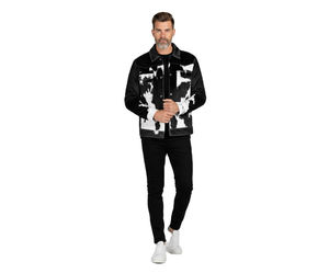 Veste d'hiver en cuir véritable pour homme, col montant, coupe-vent, respirante, élégante, style western, en cuir de vache de qualité supérieure - Product Image 1