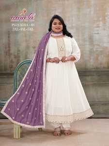 Vichitra สง่างามชุดไหมปักเลื่อมสำหรับผู้หญิงใส่กลับด้านได้มีพื้นด้านล่างแบบเรียบสำหรับปาร์ตี้ - Product Image 4