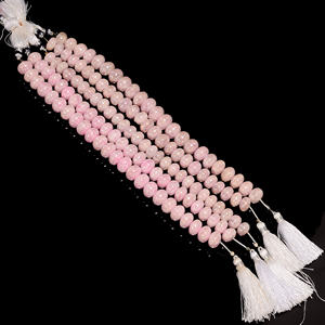 Cuentas de Grapolite rosa, cuentas lisas de piedras preciosas con forma de Rondelle de Grapolite rosa, Grapolite para la fabricación de joyas, artesanía de piedras preciosas, - Product Image 4