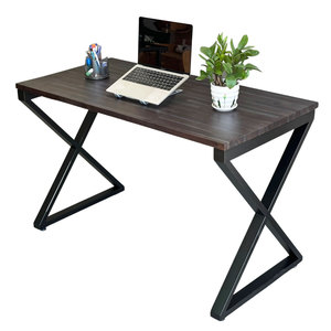 Escritorio para computadora de madera de acacia de 120x60 cm con patas HBWD022, requiere ensamblaje, XConcept - Product Image 1
