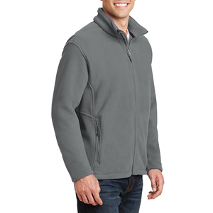 Veste polaire zippée intégrale imperméable éco-responsable pour homme, col montant en toile, couleur unie, collection Printemps – Vente en gros de qualité supérieure - Product Image 2