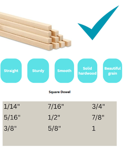 Artesanías cuadradas de madera maciza de Vietnam, componentes de bricolaje fáciles de cortar y pintar para cajas de madera, carteles de pared, decoraciones para el hogar - Product Image 5