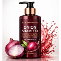 Shampoo anti-chute et antipelliculaire à l'extrait d'oignon à base de plantes OEM, étiquette privée, shampooing nettoyant en profondeur pour le cuir chevelu, fournisseur en gros