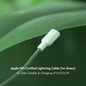 Câble Lightning certifié Apple MFi (1 m vert) pour le transfert de données et la charge - STYLECOLOR - Product Image 3