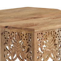 Table basse en bois sculpté artisanal, design moderne, pour salon, meubles de maison, assemblage facile