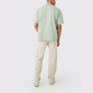 Camiseta de hombre de gran tamaño con estampado personalizado de 300 gramos de peso pesado Camiseta de algodón de secado rápido con hombros caídos para hombre - Product Image 6