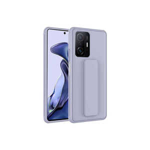 เสี่ยวมี่ มิ 11T 5G เคสซิลิโคนกันกระแทก Qstand-สีเทา-บรรจุภัณฑ์ขายปลีก - Product Image 1