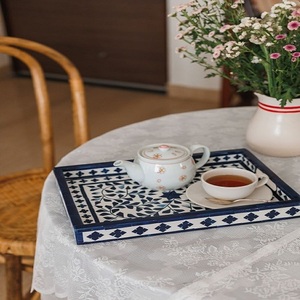 Plateau de service en incrustation d'os pur de qualité supérieure décor de Table à manger plateau de service décoratif pour la maison hôtel et Restaurant - Product Image 4