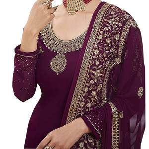 Vestido de mujer con diseño bordado, novedad de 2025, vestidos bordados de fiesta de 3 piezas para mujeres paquistaníes a la venta - Product Image 5