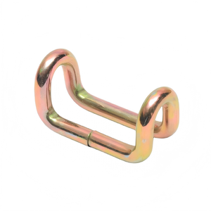 Crochet <span class=keywords><strong>ouvert</strong></span> galvanisé <span class=keywords><strong>en</strong></span> acier inoxydable de 50 mm avec sangles à boucle centrale pour attache de cargaison de rideau latéral de camion - Product Image 3