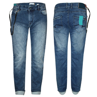 ¡El mejor precio al por mayor en pantalones vaqueros de hombre de nuevo estilo hechos a medida estilo recto de secado rápido con patrón sólido a la venta!