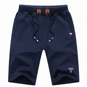 High Quality Eco-Friendly Men's Summer <b>Sports</b> <b>Shorts</b> Breathable Elastic Waist <b>Pockets</b> Customizable Size Smart Casual Plain Dyed - Product Image 1