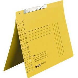 Falken <b>A4</b> 320g/m Recycled Yellow Manila Cardboard Official Filing System with Organizational Imprint - Product Image 1