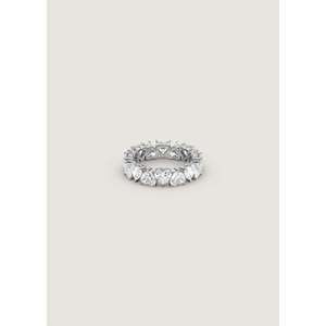 Anillo de Eternidad Corazón Amado, Romántico, Oro 10k, Platino 14k, Diamante Corte Princesa, Bañado en Rodio, Delicado, para Promesa de Boda - Product Image 1