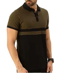 OEM personnalisé respirant séchage rapide doux pour la peau confortable chemises d'affaires motif solide tricoté polos pour hommes - Product Image 1