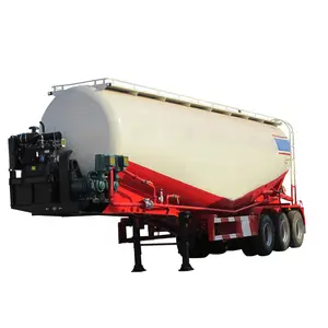 Neuer 40-Tonnen 50-Tonnen-V-Typ 3-Achsen 4-Achsen-Fly-Ash-Zement-Schüttler Silo-Tanker-Halbfahrzeug zum Verkauf
