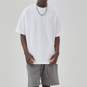 Camiseta de algodón Premium 100%, camisetas negras en blanco, camiseta personalizada de talla grande para hombre - Product Image 2