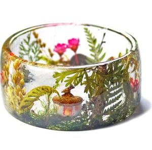 RÉSINE Fine Jewelry Bracelets et Bracelets fins Chaîne Fine Bracelets à maillons Résine acrylique Fleur Bracelet Bracelet Bijoux pour - Product Image 6