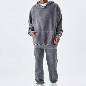 Chándal lavado con ácido para hombre de la mejor calidad al por mayor hecho a medida con diseño elegante transpirable de talla grande OEM Logo invierno nuevos conjuntos - Product Image 1