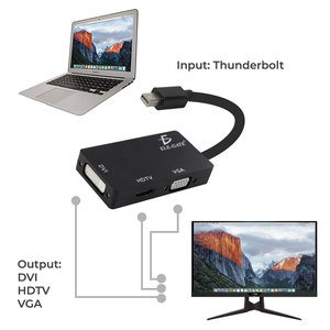 Adaptador 3 en 1 Mini DP para DisplayPort a HDMI, VGA y DVI para Mac, Nuevo, para Laptop - Product Image 5