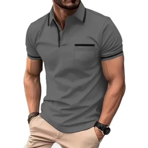 Polos Slim Fit de haute qualité pour hommes Polos en coton respirants et décontractés T-shirt polo design à logo personnalisé élégant - Product Image 3