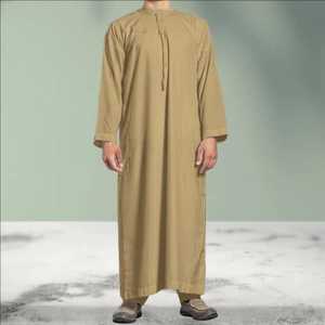 Thobe musulmán tamaño bolsillo Color sólido diseño árabe vestido Arabia Saudita Qatar moda hombres ropa islámica por AM IMPEX - Product Image 5