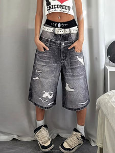 Shorts baggy en denim personnalisés pour hommes Fabricants uniques de vêtements - Product Image 5