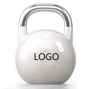 Biểu tượng tùy chỉnh 10 đến 50 LB cạnh tranh mạ màu kettlebell cho thể hình trọng lượng đào tạo