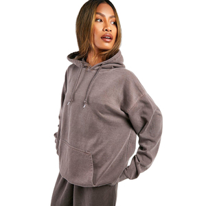 Premium <b>Women's</b> Winter Tracksuit with Hood Custom Logo Printed Solid Pattern for Training <b>Leisure</b> Comfortable Flexible Durable - Product Image 3