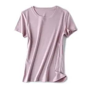 Summer new short sleeve T-shirt woman loose design in small long heavy set auger ice cotton blouse.