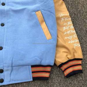 Vente en gros OEM personnalisé chenille broderie cuir manches Varsity Jacket High Street Style Baseball Bomber pour hommes pour l'hiver - Product Image 4