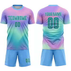Camisetas de Fútbol Personalizadas con Transferencia de Calor, 100% Poliéster Elástico, Secado Rápido, Antibacterianas, al por Mayor para Entrenamiento de Fútbol para Adultos - Product Image 4