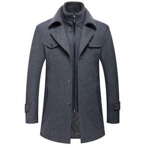 Abrigo Largo de Hombre al por Mayor, Mezcla de Lana, Elegante, Formal, Ropa de Abrigo de Invierno, Directo de Fábrica OEM, Abrigos Largos para Hombre - Product Image 4